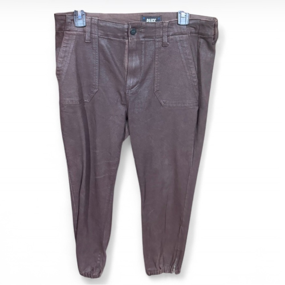 PAIGE-women’s brown coated leather zip ankle